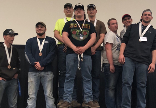 The second-year Cardinal Welding Academy students won First Place at the state Skills USA Welding Competition.