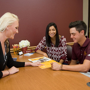 Students at a table