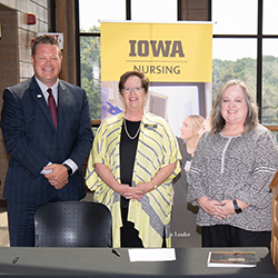 Indian Hills Community College (IHCC) and the University of Iowa (UI) will be finalizing a new partnership agreement allowing IHCC nursing graduates to seamlessly transfer to the UI College of Nursing and complete their Bachelor of Science in Nursing (BSN) degrees on Monday, Aug. 29, on IHCC’s Ottumwa campus. 